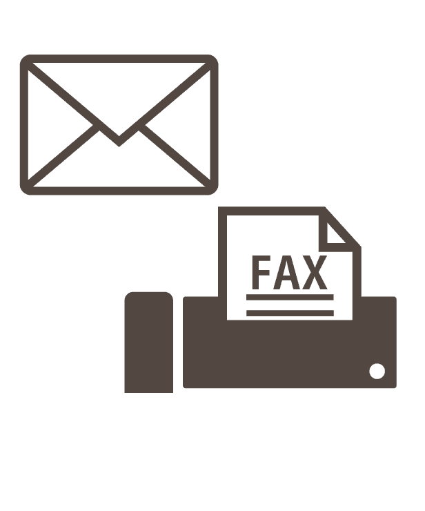 メールとFAXのイラスト
